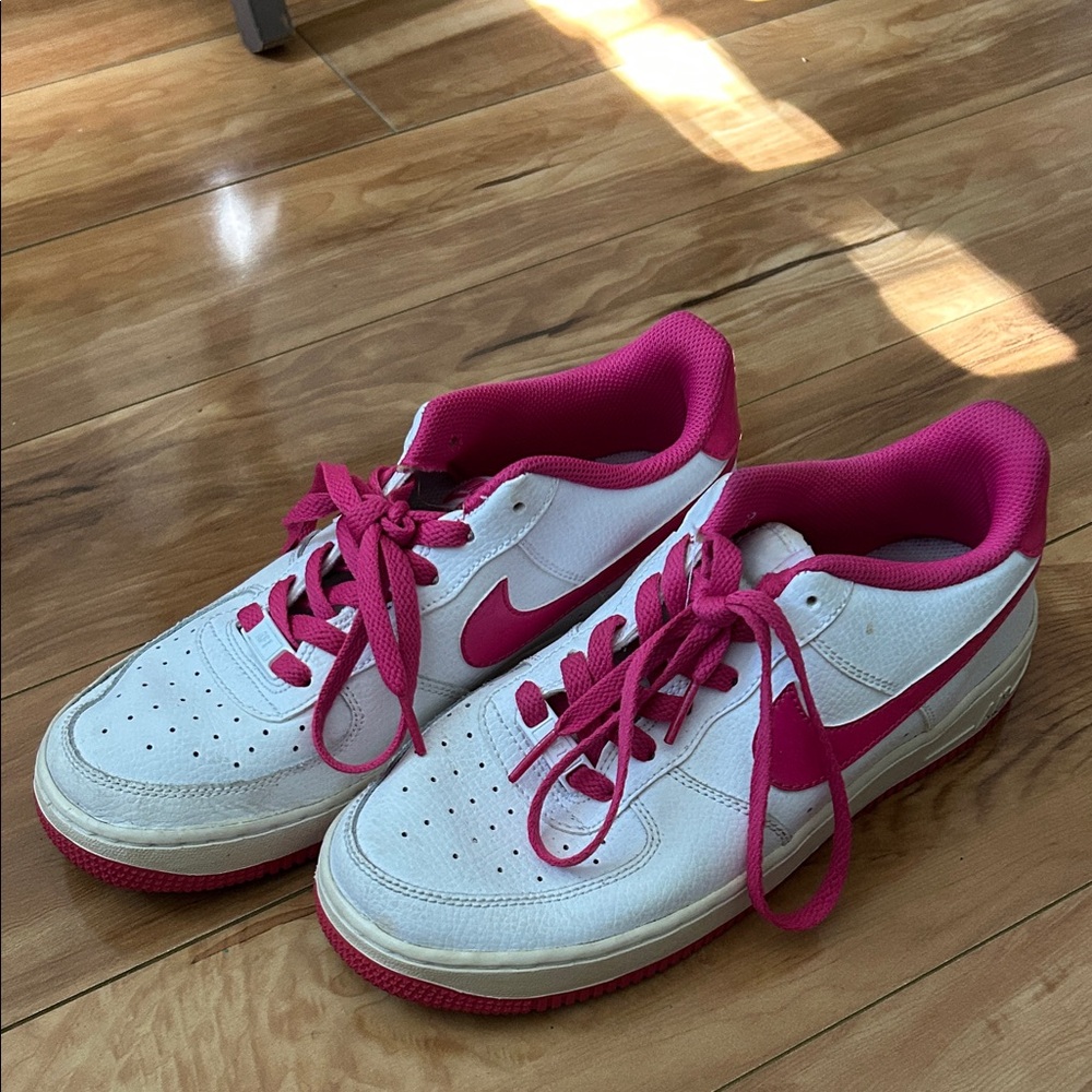 Nike White and Pink Athletic Shoes